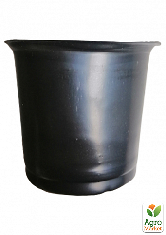 Горщик для розсади: висота 7 см, діаметр 8 см, об'єм 0.2л (чорн.)
