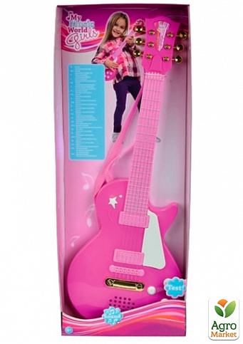 Электронная Рок-гитара "Девичий стиль" с металлическими струнами, 56 см, 4+ Simba Toys - фото 2