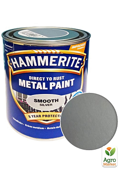 Краска Hammerite Hammered Молотковая эмаль по ржавчине серебристая 0,75 л2