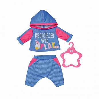 Набор одежды для куклы BABY BORN - СПОРТИВНЫЙ КОСТЮМ ДЛЯ БЕГА (на 43 cm, голубой) - фото 4