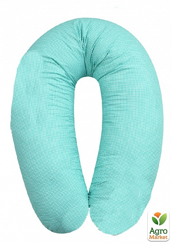 Подушка для вагітних та годування ТМ PAPAELLA 30х190 см + карабін горошок ментол