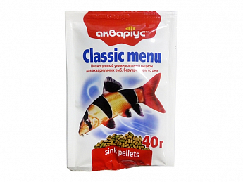 Акваріус Classic Menu Сухий корм для риб, донний 40 г (3101160)