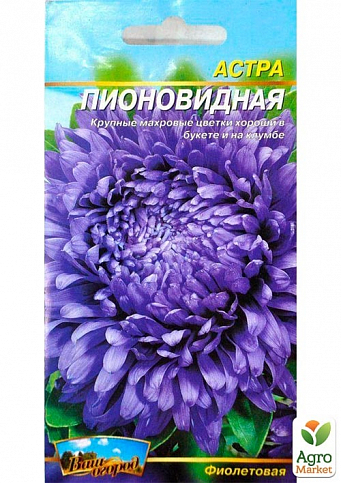 Астра "Пионовидная фиолетовая" ТМ "Весна" 0.2г - фото 2
