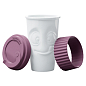 Чашка с крышкой Tassen "Вкуснота", (400 мл), фарфор, фиолетовый (TASS29002)