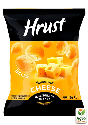 Мультизлакові снеки зі смаком сиру TM "HRUST" 60 г упаковка 14 шт - фото 2