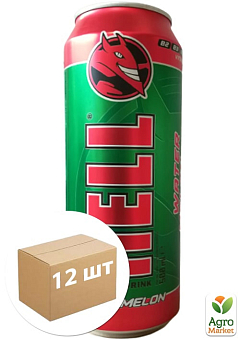 Енергетичний напій зі смаком Кавуна ТМ "Hell" 500мл упаковка 12 шт1