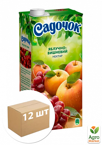 Нектар яблочно-вишневый ТМ "Садочок" 0,95л упаковка 12шт