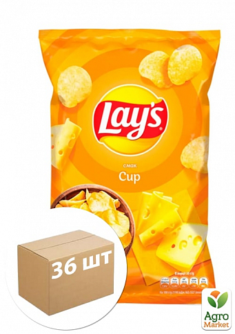 Картофельные чипсы (Сыр) ТМ "Lay`s" 25г упаковка 36шт