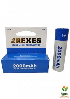 Акумуляторная Батарейка Li-Ion "AREXES" 18650 2000 mAh 3.7 V (66мм x 18 мм)1