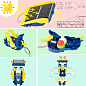 Конструктор робот Solar robot animals на солнечной батарее 11 в 1 SKL11-276399