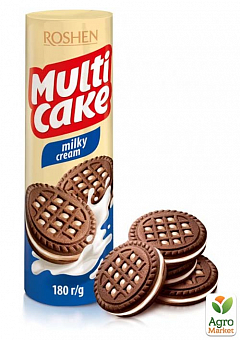 Печиво-сендвіч (молочний крем) ККФ ТМ "Multicake" 180г2