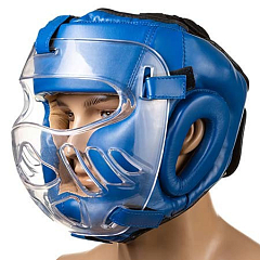 Боксерский шлем закрытый Everlast S синий SKL83-2808622