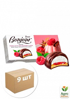 Десерт Бонжур (Панна-котта и малина) ТМ "Конти" 232г упаковка 9 шт2