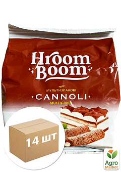 Трубочки Каннолі зі смаком тірамісу TM "Hroom Boom" 150 г упаковка 14 шт1