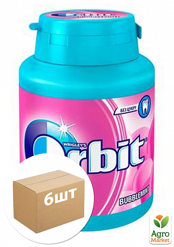 Резинка жевательная Bubblemint ТМ "Orbit" 64г упаковка 6 шт