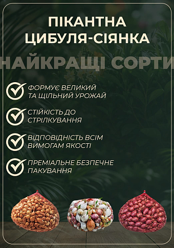 Цибуля-сіянка 1кг (арбажейка) "Халцедон" (Україна) - фото 2