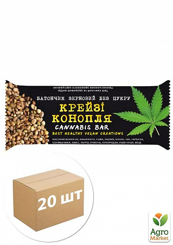 Батончик зерновий ТМ "Агросільпром" 30г упаковка 20 шт