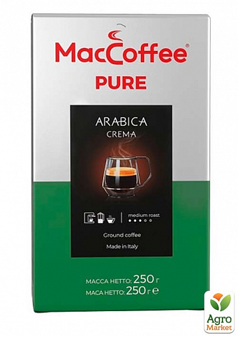 Кава мелена Pure arabica crema ТМ "MacCoffee" 250г упаковка 12 шт - фото 2