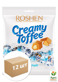 Карамель Milky splash із молочною начинкою ТМ "Roshen" 150г упаковка 12 шт1