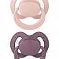 Пустушка силіконова Baby-Nova ортодонтична з кільцем для дівчинки 0-6 місяців 2шт