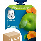 Фруктово-овочеве пюре GERBER "Яблуко, гарбуз, абрикос", 90г уп 16 шт