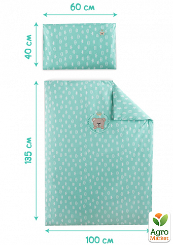 Комплект постельного белья для младенцев ТM PAPAELLA мята 8-33344*002 - фото 2