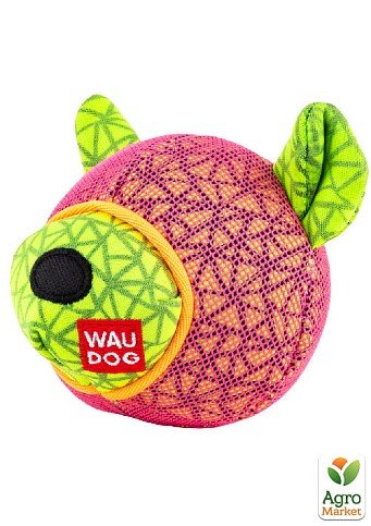 Іграшка для собак WAUDOG Fun, "Ведмідь", Ш 12 см, Д 11 см рожевий (62057)