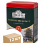 Чай англійський (до сніданку) залізна банка (чорний байховий листовий) Ahmad 100г упаковка 12шт
