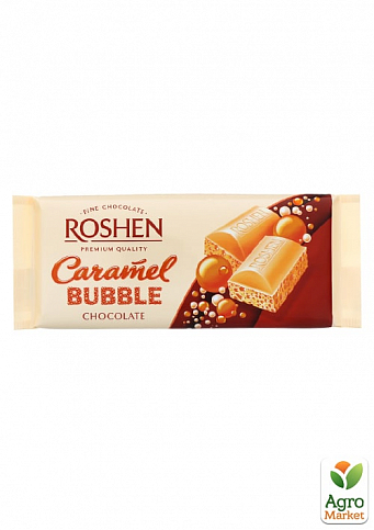 Шоколад білий пористий (карамель) ТМ "Roshen" 80г упаковка 20шт - фото 2