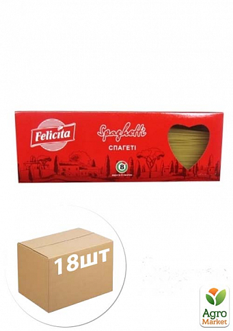 Спагеті NEW (плівка) ТМ "Фелічіта" 450гр упаковка 18шт