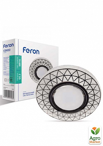 Встраиваемый светильник Feron CD832 с LED подсветкой (40025)