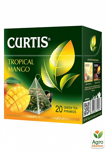 Чай Тропік манго (пачка) ТМ «Curtis» 20 пакетиків по 1.8г. пакування 12шт - фото 2