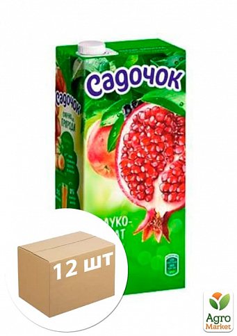 Нектар яблочно-гранатовый ТМ "Садочок" 0,95л упаковка 12шт