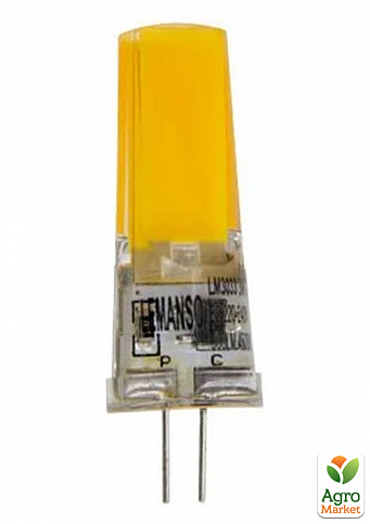 LM3033 Лампа Lemanso світлодіодна G4 COB 3W AC 220-240V 300LM 6500K силікон (559049)
