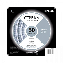 Світлодіодна стрічка Feron SANAN LS606 60SMD (5050) 14,4W/м  50 метров 12V IP20 белый (32281)1