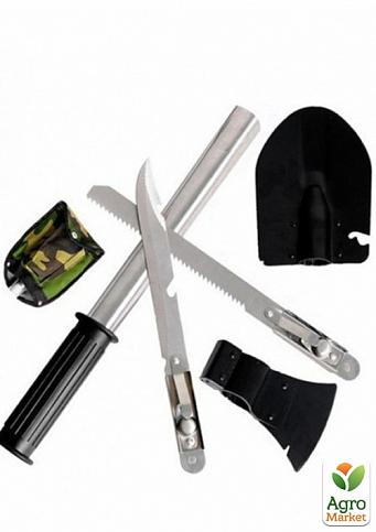 Туристический набор 4 в 1 (лопата, топор, пила, нож с зазубринами)