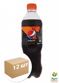 Газований напій Pineapple-Peach ТМ "Pepsi" 0.5л упаковка 12шт1