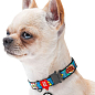 Ошейник для собак нейлоновый WAUDOG Nylon с QR паспортом, рисунок "ВАУ", металлическая пряжка-фастекс, Ш 20 мм, Длинна 28-40 см (5110) цена