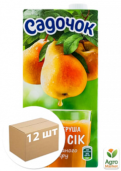 Сок яблочно-грушевый ТМ "Садочок" 0,95л упаковка 12шт1
