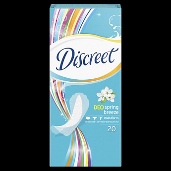 DISCREET Щоденні гігієнічні прокладки Deo Spring Breeze Single 20шт