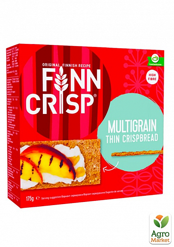 Сухарики житні Multigrain (з декоративних видів зерна) ТМ "Finn Crisp" 175г упаковка 9шт - фото 2
