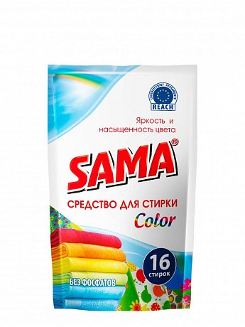 Засіб для прання кольорових речей "SAMA" "Color" 800 г