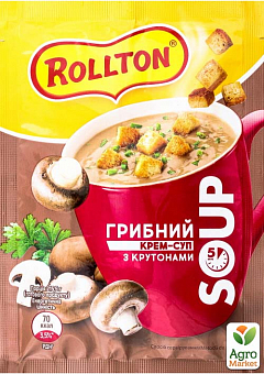 Крем-суп грибной (с крутонами) саше ТМ "Rollton" 15.5г1