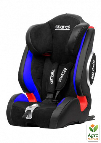 Детское кресло с 9-36 кг с системой ISOFIX, черно-синее SPARCO DO SPCF1000KI-BL