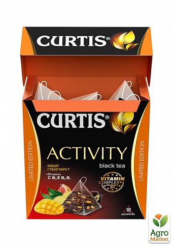 Чай Activity Black Tea (пачка) ТМ "Curtis" 18 пакетиків по 1,8г - фото 2