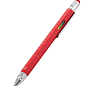 Шариковая многозадачная ручка Troika Construction со стилусом, линейкой, отверткой и уровнем, красная (PIP20/RD)