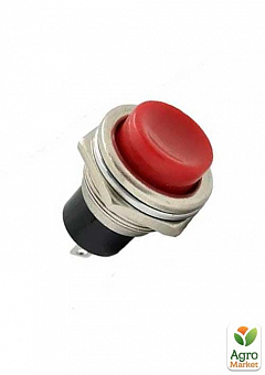 Кнопка Lemanso LSW15 круглая красная металл ON-(OFF)// DS-212C (12041)2