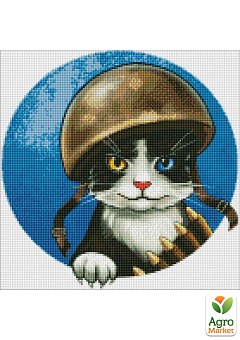 Алмазна мозаїка - Войовничий котик Ідейка AMO75912