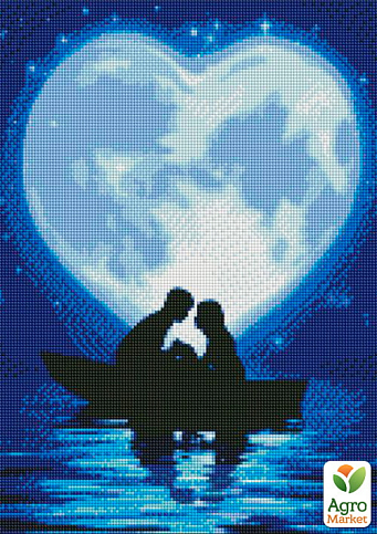 Алмазна мозаїка - Поцілунок під місяцем Ідейка AMO7234