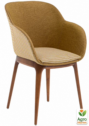 Крісло Tilia Shell-W Pad ніжки букові, сидіння з тканиною PIED DE POULE 04 (10784)